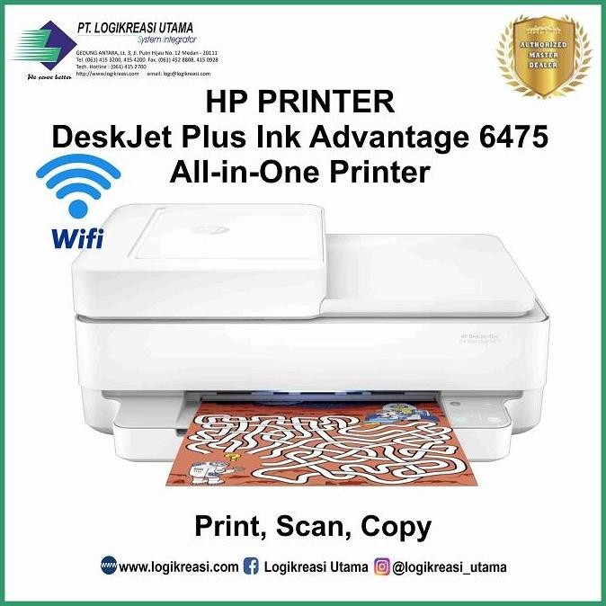 Printer Hp Deskjet Ink Plus Advantage 6475 Aio New Stok