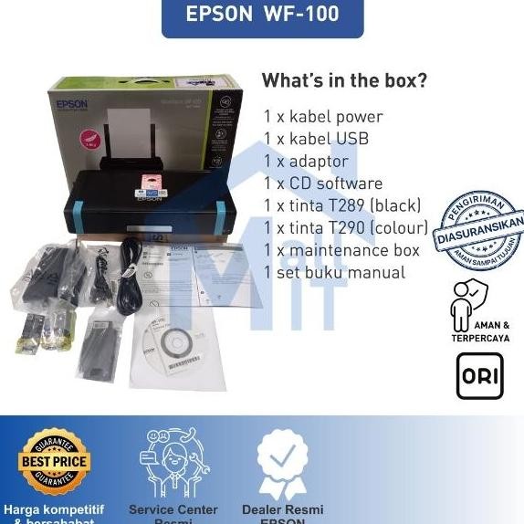 Printer Epson Wf-100 Epson Wf 100 Wf100 Portable Ringan Wifi Direct New Stok