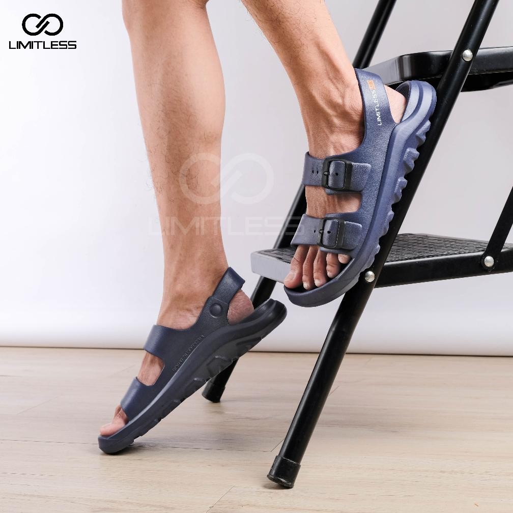 Terlaris Limitless Sendal Slop Pria Casual Sepatu Sandal Cowok Terbaru Sandal Gunung Kekinian - Size