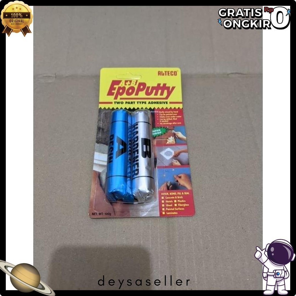 

Lem Epoputty Porting Epo Putty 100Gr 100G 100Gram Alteco Diskon Setengah Harga