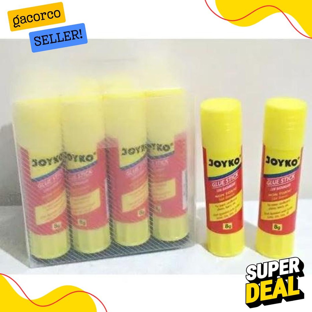 

(12 Pcs) Lem Glue Stick Joyko 8 Gram /Lem Stik Kertas 8 Gr Diskon Setengah Harga