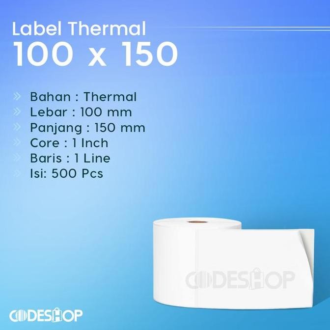 

DISKON LABEL BARCODE 100 X 150MM 1 LINE BAHAN THERMAL STICKER 100X150 ISI 500