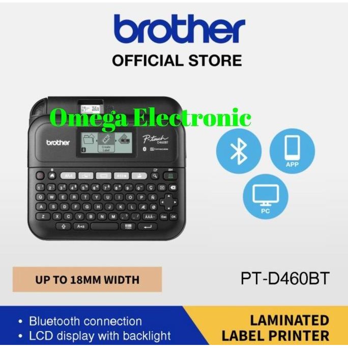 

Resmi Brother Label Printer Pt-D460Bt Label Maker Pt D460Bt Brother New Stok