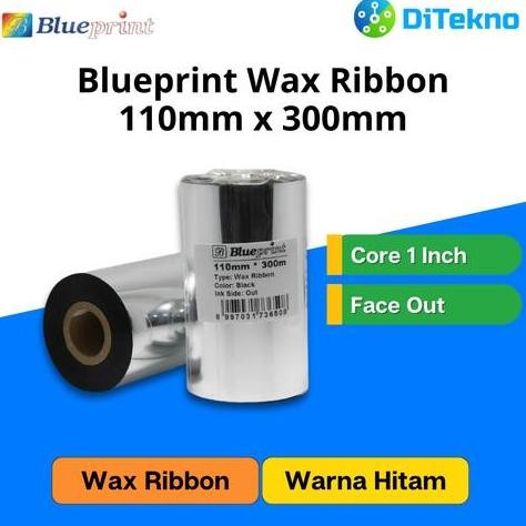 

HRG DISKON Blueprint Thermal Transfer Ribbon Wax 110mm x 300mm - Core 1 Inch Kantor