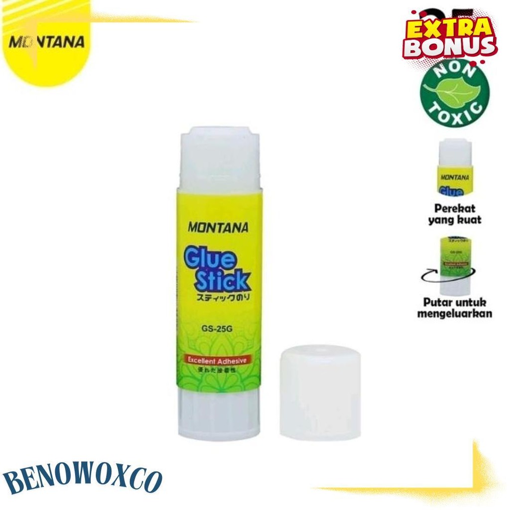 

[ 24 Pcs ] Grosirr 1 Box Lem Stik Montana 10Gr 25Gr / Glue Stick Murah Terlaris! Produk Ini Banyak Dicari