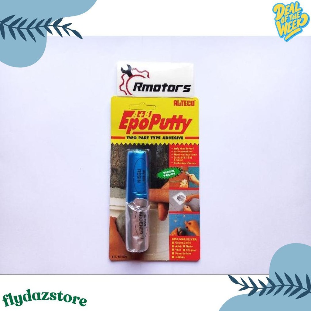 

Lem Epoputty Epo Putty Epoxy Alteco,Lem Porting Alteco,Lem Kapal,Lem Dodol 50Gr Diskon