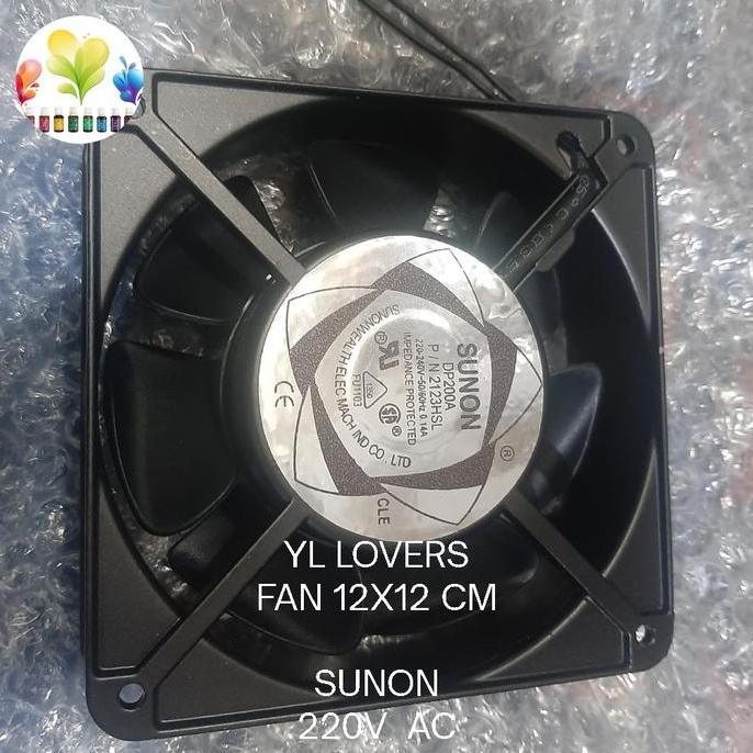 Fan Sunon 220v /Cooling fan 12x12/Exhaust /kipas angin 220v
