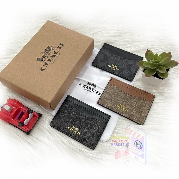 

READY Dompet COC 58110 Card Holder Case WALLET in Signature Canvas Logo NEW