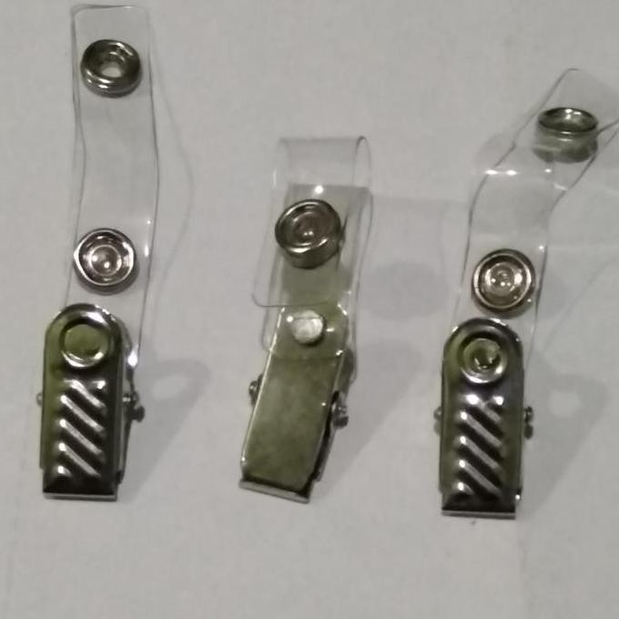 

READY jepit id card name tag/jepit garis buaya id card isi 100pcs NEW