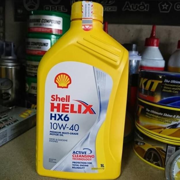 [Allthebest] Oli Shell Helix HX6 10w 40 1L oli mobil bensin diesel JAMIN ORI ASLI