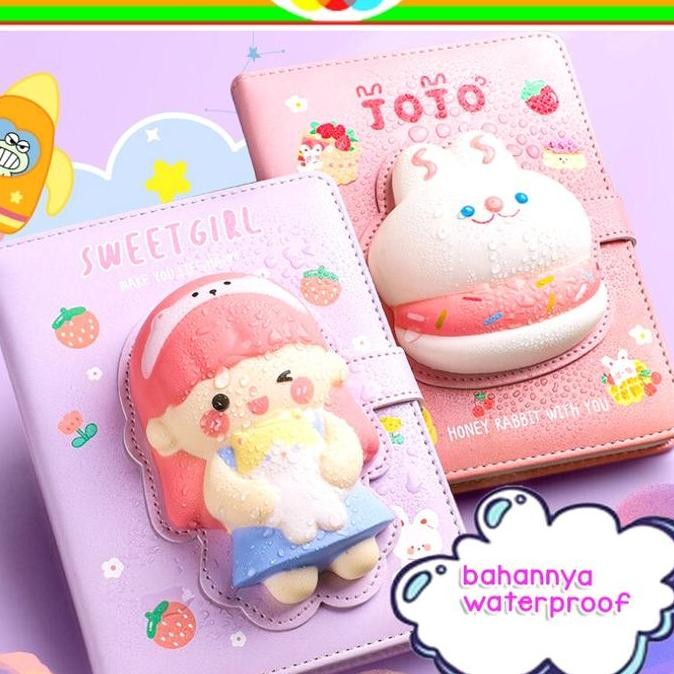 

READY BUKU DIARY FREE SQUISHY BINDER JURNAL PLANNER ANAK NOTEBOOK MEMO KOREA NEW