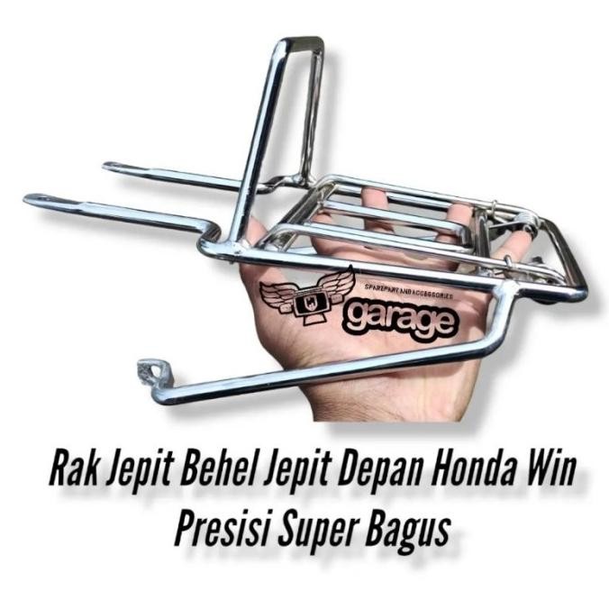 [Allthebest] Rak Jepit Depan Win Behel Jepit Depan Honda Win100 Super Presisi Crome