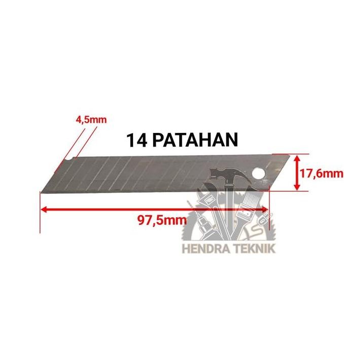 

KNH - ISI 10 PCS ISI CUTTER BESAR REFILL PISAU KATER BAJA LEBAR L-150 MURAH