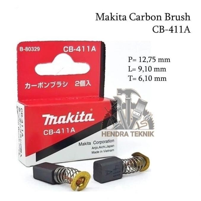 KNH - ORIGINAL CARBON BRUSH CB100 CB153 CB411 CB459 MAKITA ASLI COAL BOSTEL CB 100 153 411 459 ARANG