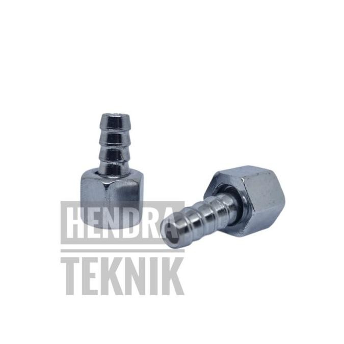 KNH - NEPEL KOMPRESOR NIPPLE COMPRESSOR NEPEL SELANG KOMPRESOR 1/4" CHROME