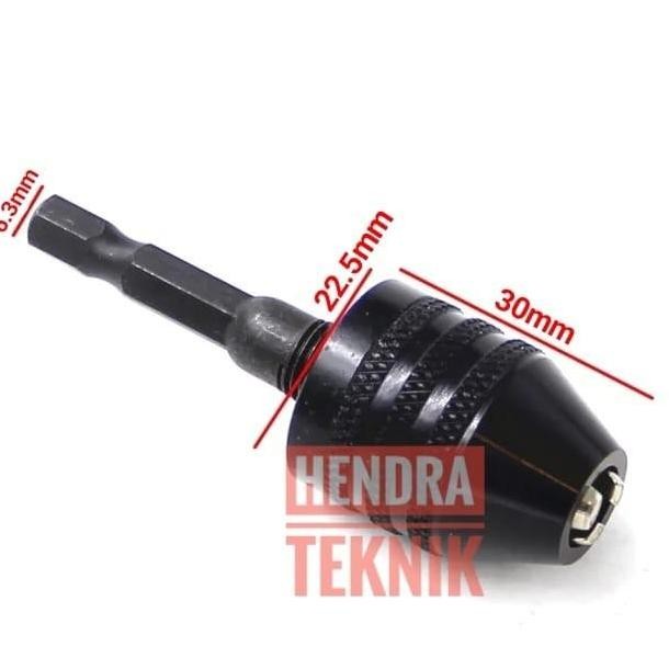 KNH - KEPALA BOR MINI ADAPTOR CORDLESS SCREWDRIVER 6MM PENJEPIT MATA BOR