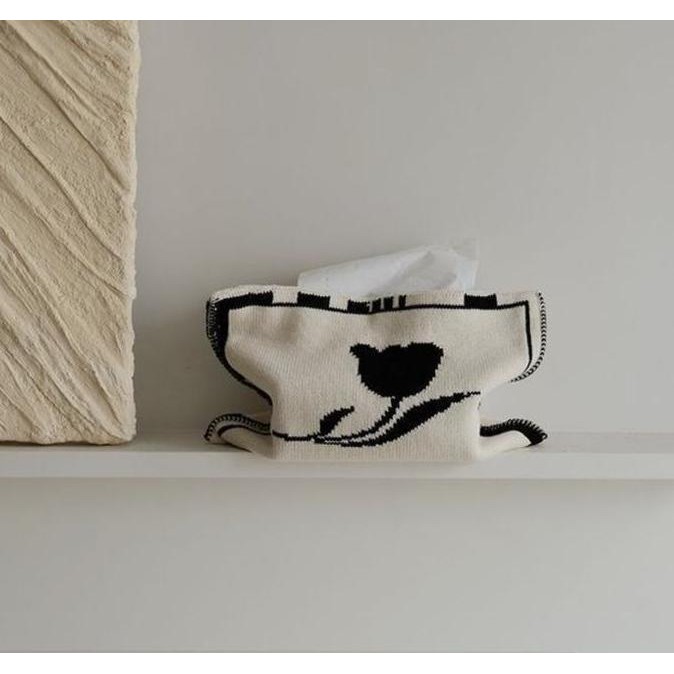 (Allthebest) Kotak tisu kain/kotak tisu/kotak tisu tulip warna hitam hijau