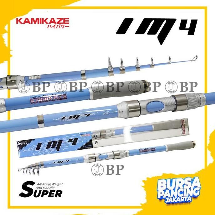 Tersedia Kamikaze Joran Pancing Telescopik IM 4 180cm - 360cm Hi-carbon Material Super Kuat Ringan |