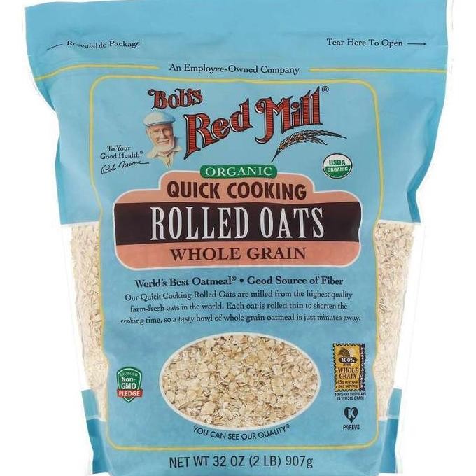 

Bob'S Red Mill Organic Rolled Oats Whole Grain Quick Cooking 907G Promo