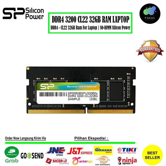 Silicon Power DDR4 3200MHz CL22 32GB SODIMM RAM PC Desktop - RAM 32GB