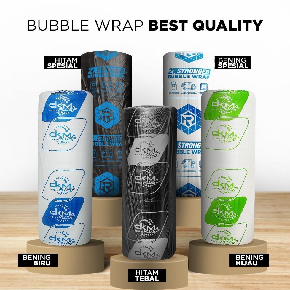 

Produk Baru!! Pembungkus Plastik Bubble Wrap Bening Hitam DKM / Babel Wrap Roll