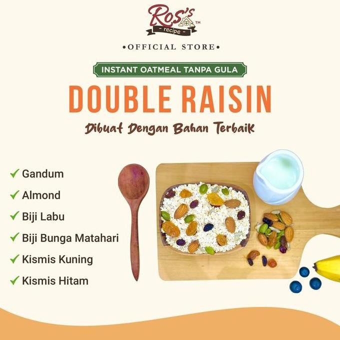 

Ros Recipe Instant Oatmeal Double Raisin 40Gr X 6 Pcs (Tanpa Gula) (Paket) Terlaris
