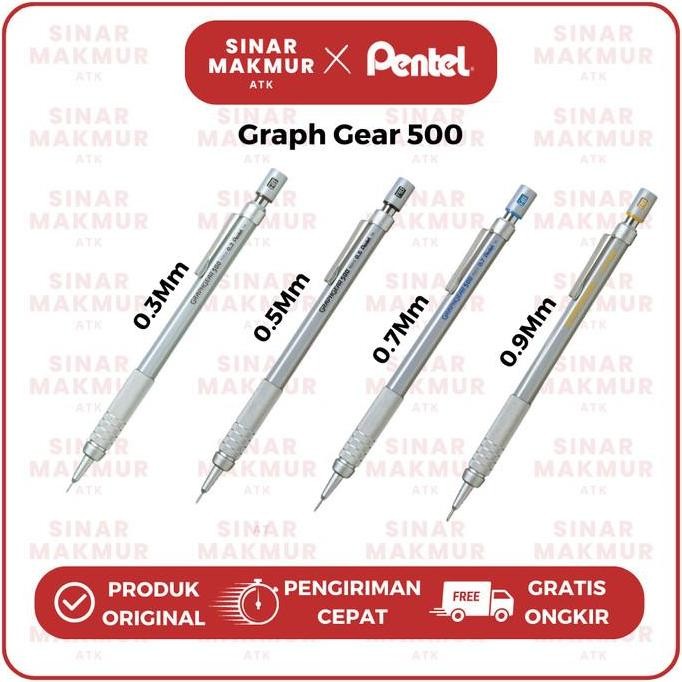 

Pensil mekanik/Mechanical Pencil Graphgear 500 Pentel (Pcs) MURAH