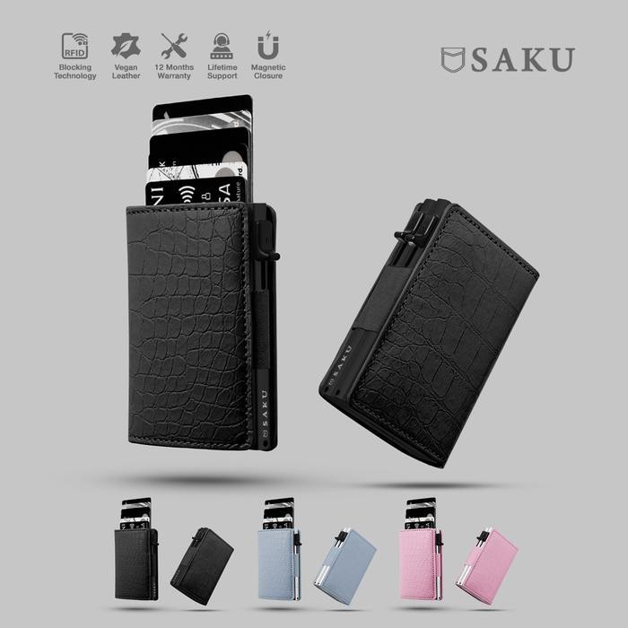 Defect Saku Dompet Kartu Pria Wanita Smart Wallet Card Holder Rfid Crocodile Original Dan Terpercaya