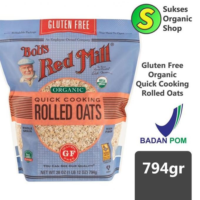 

Gluten Free Quick Cooking Rolled Oats Organic | Bob'S Red Mill | 907Gr Terbaru