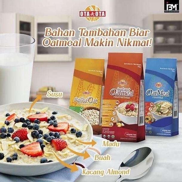 

Ota & Ota Oatmeal Instant / Havermut Instan 500Gr Halal Promo