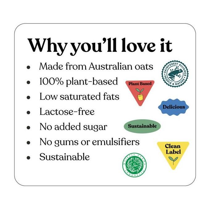 

Oatside Oat Milk Barista Blend 1L - Susu Gandum | Coffeenatics Best Seller