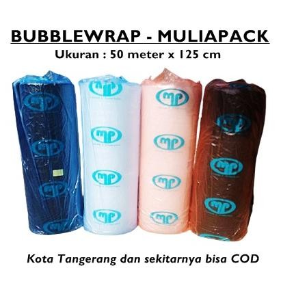 

Produk Baru!! Bubble Wrap Roll GMP/UPACK/Muliapack 125cm x 50m Putih Bening Hitam