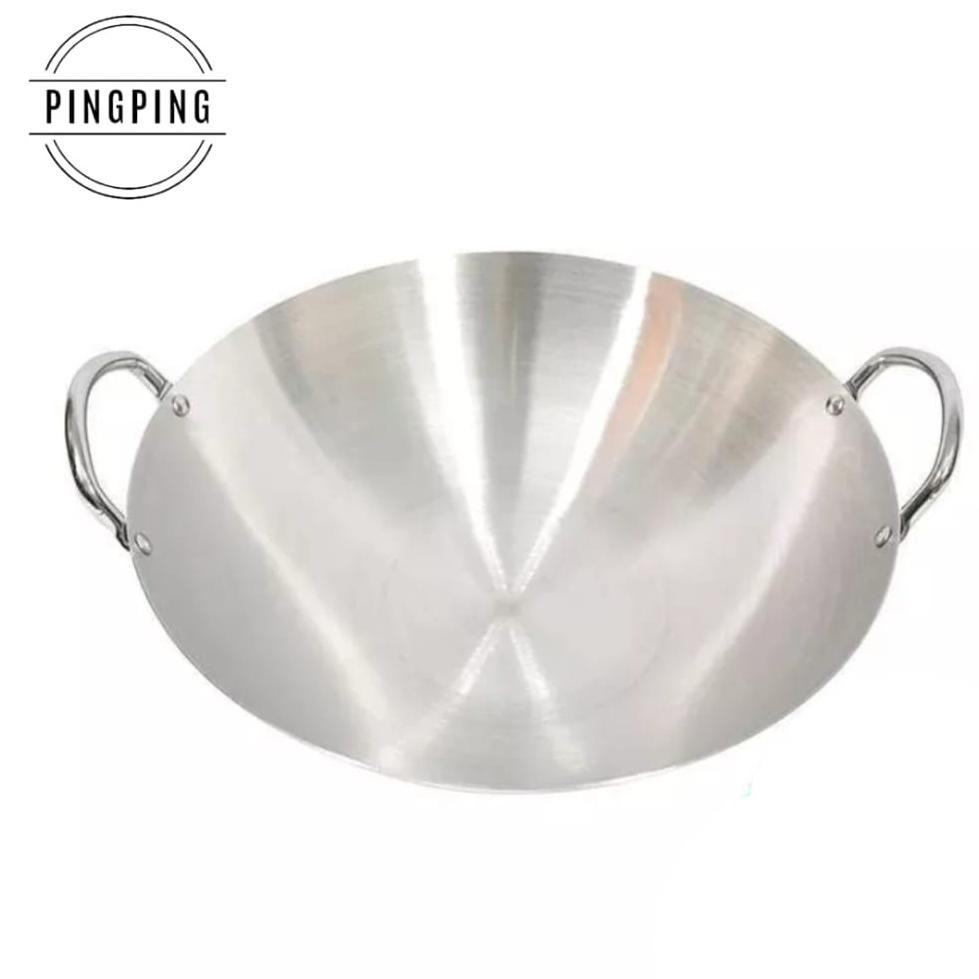 Wajan Penggorengan Tebal Full Stainless Steel SUS 304