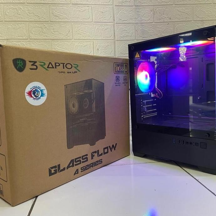 RAKITAN PC GAMING FULL SET INTEL CORE I7 RAM 8GB SSD 128GB + HDD + MONITOR