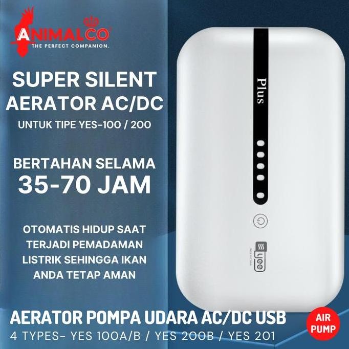 Aquarium Silent Aerator Air Pump Ac Dc Usb Pompa Gelembung Udara Oksigen Airator Baterai Cas
