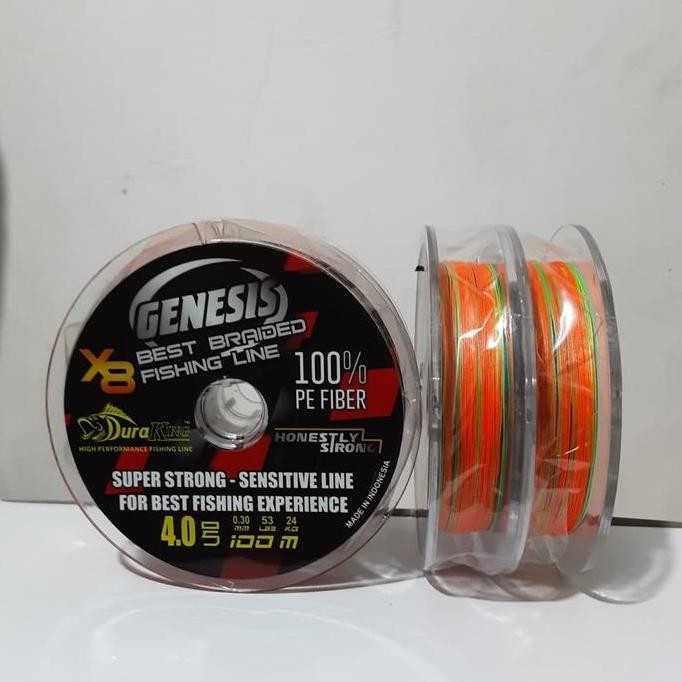 Tersedia Senar Pancing Duraking Genesis PE 53Lb 24kg 0.30mm 4.0 Connected