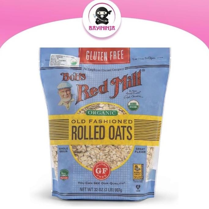 

Bobs Red Mill Gluten Free Organic Old Fashioned Rolled Oats 907 G