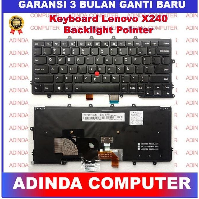 Keyboard Lenovo Thinkpad X240 X250S X260 X270 X250 Backlight Pointer