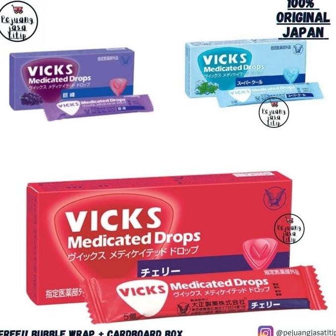 

Taisho Vicks Drops Medicated / Permen Tenggorokan / Throat Candy Japan