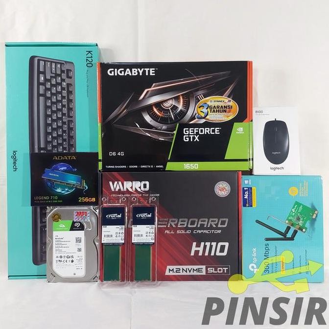 CPU PC Rakitan Intel Core i7 RAM 16GB SSD 240GB HDD 1TB SIAP PAKAI