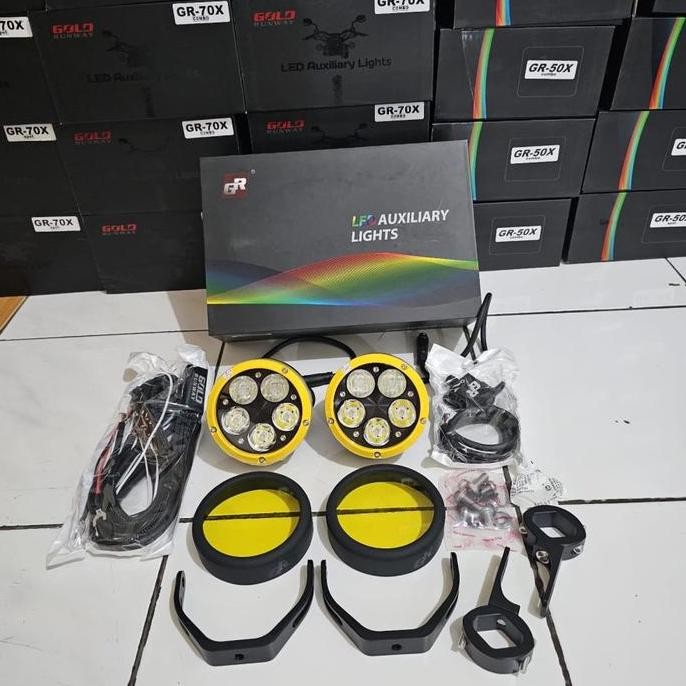 Tersedia Gold Runway Lampu fog lamp 50watt GR-50x full set Yellow Frame