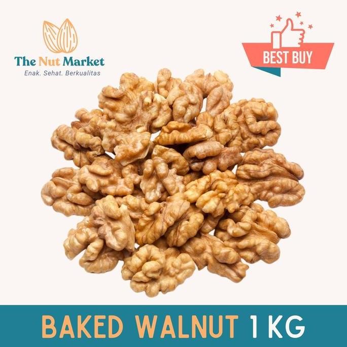 

Fresh! Kacang Walnut Oven (Roasted Walnut) Usa Imported, 1000 Gram