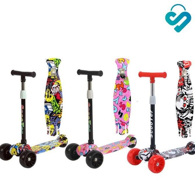 Tersedia [SHS] Scooter Anak 3 Roda | Skuter Anak | Otoped | Mainan Anak | Roda | Lampu Led | Plastik