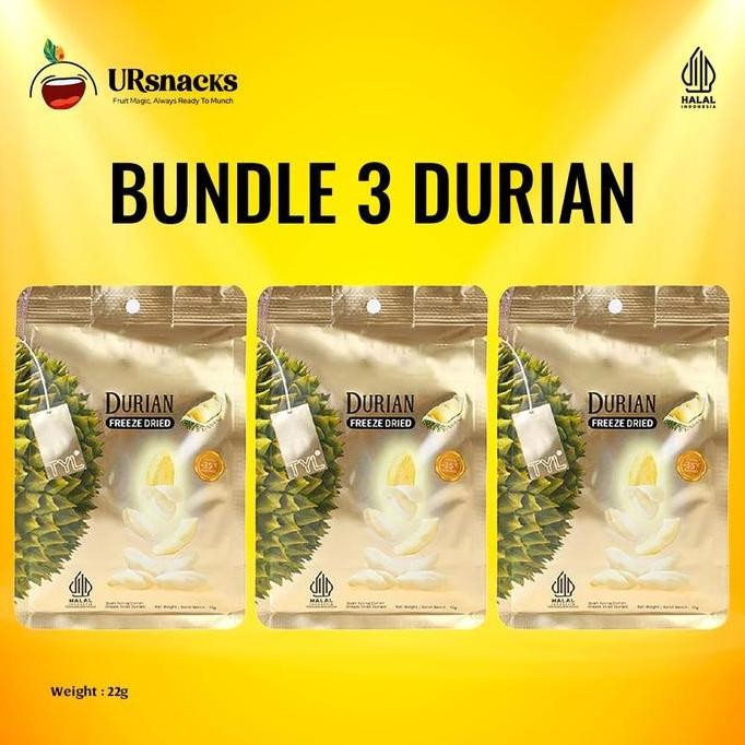 

Ursnacks Bundle Of 3 - Freeze Dried Keripik Buah Rasa Durian 3Pcs