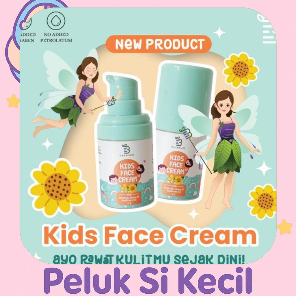Natural Face Cream Anak - Kids Face Cream Beserum - Pelembab Wajah Anak Bpom
