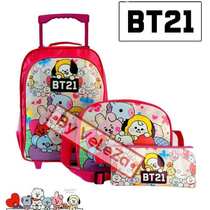 JUAL Tas troli anak perempuan karakter tas sekolah anak TK SD tas troli anak