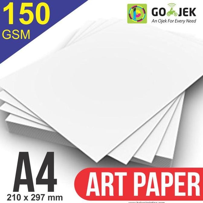 

baru Kertas Art Paper ukuran A4 150 gram / Art Glossy Paper 150 GSM 1 RIM