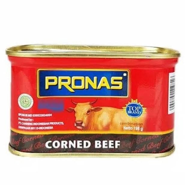 

ready PRONAS CORNED BEEF 198 GR KORNET SAPI KALENG DAGING SAPI KALENGAN murah