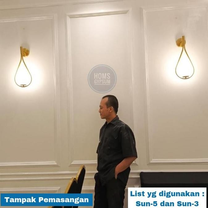 ready list gypsum biding polos 5cm (wall moulding)