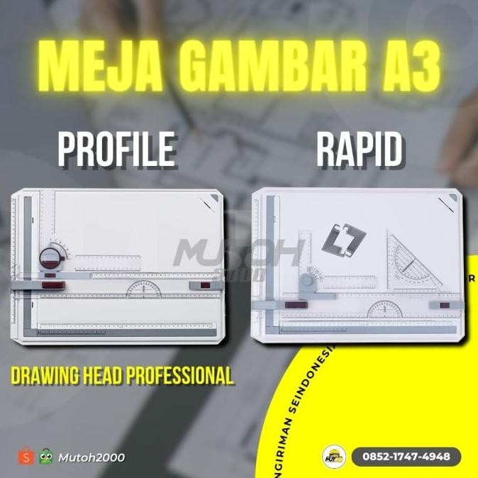 

Rotring Drawing Board A3 Meja Gambar A3 - Original Jerman